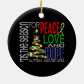 Ornements de Noël 1 d'autisme (Dos)