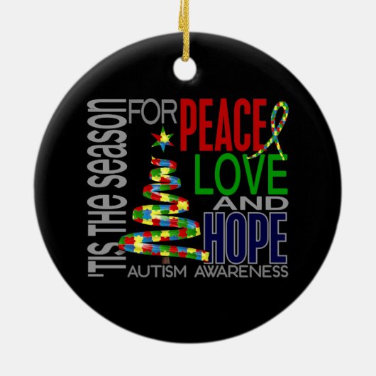 Ornements de Noël 1 d'autisme (Dos)