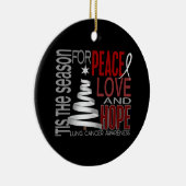 Ornements de Noël 1 de cancer de poumon (Droite)