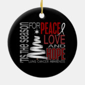 Ornements de Noël 1 de cancer de poumon (Dos)
