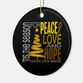 Ornements de Noël 1 de Cancer d'enfance (Gauche)