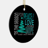 Ornements de Noël 1 de Cancer ovarien (Droite)