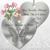 Ornements de Noël à papillons avec 2 boîtes de tex