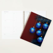 Ornements de Noël bleus élégants (Devant avec enveloppe)