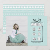 Ornements de Noël Carte photo de vacances (Devant / Derrière)