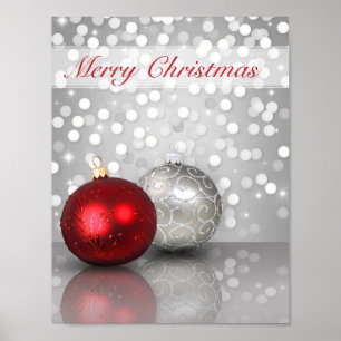 Ornements de Noël chatoyants - Poster
