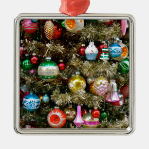 Ornements de Noël colorés Vintages