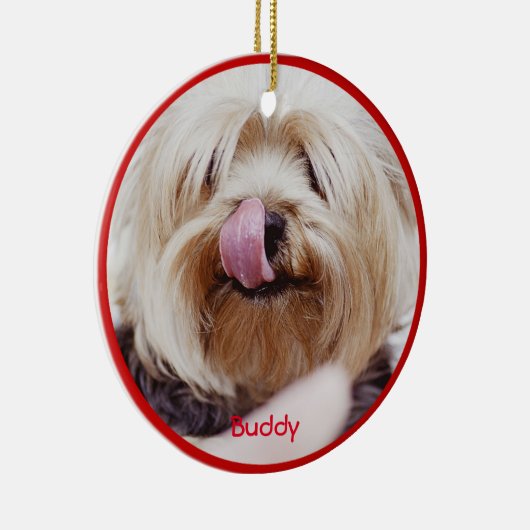 Ornements de Noël de chien Ajouter Photo personnal (Droite)
