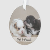 Ornements de Noël de chien en acrylique Ajouter ph (devant)