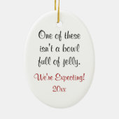 Ornements de Noël de grossesse - ovale BLOND de (Dos)