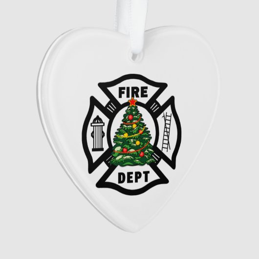 Ornements de Noël de sapeur-pompier (devant)