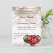 ornements de Noël d'hiver du faire-part de mariage (Debout devant)