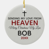 Ornements de Noël du Cardinal Memorial personnalis (Dos)