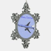 Ornements de Noël en eau douce - Avion (Gauche)