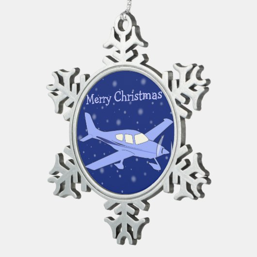 Ornements de Noël en eau douce - Avion (Vue impression)