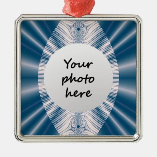 Ornements de Noël Feuille Bleue (Devant)