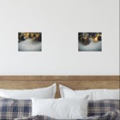 Ornements de Noël gris noir avec des guirlandes (Chambre à coucher)