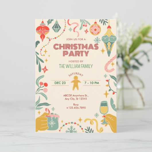 Ornements de Noël Invitation (Debout devant)