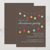 Ornements de Noël Invitation de la fête moderne (Devant / Derrière)