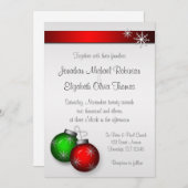 Ornements de Noël Invitations de mariage (Devant / Derrière)