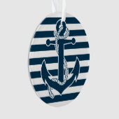 Ornements de Noël nautiques Ancre acrylique (devant)