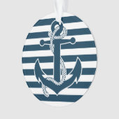 Ornements de Noël nautiques Ancre acrylique (devant)