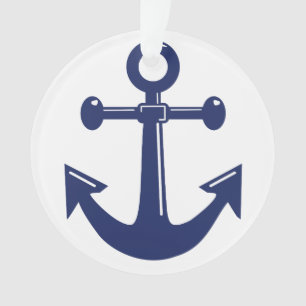 Ornements de Noël nautiques Ancre acrylique blanc
