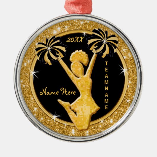 Ornements de Noël, noir et or (Devant)