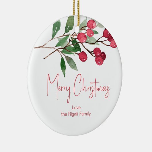 Ornements de Noël personnalisés botaniques (Droite)
