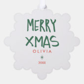 Ornements de Noël personnalisés - Vacances (Verso)