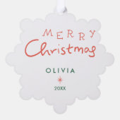Ornements de Noël personnalisés - Vacances (Verso)