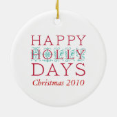 Ornements de Noël Poinsettia (Dos)