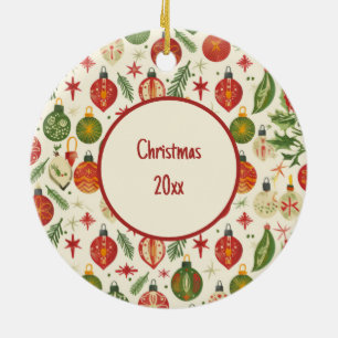 Ornements de Noël pour arbre vintage en impression
