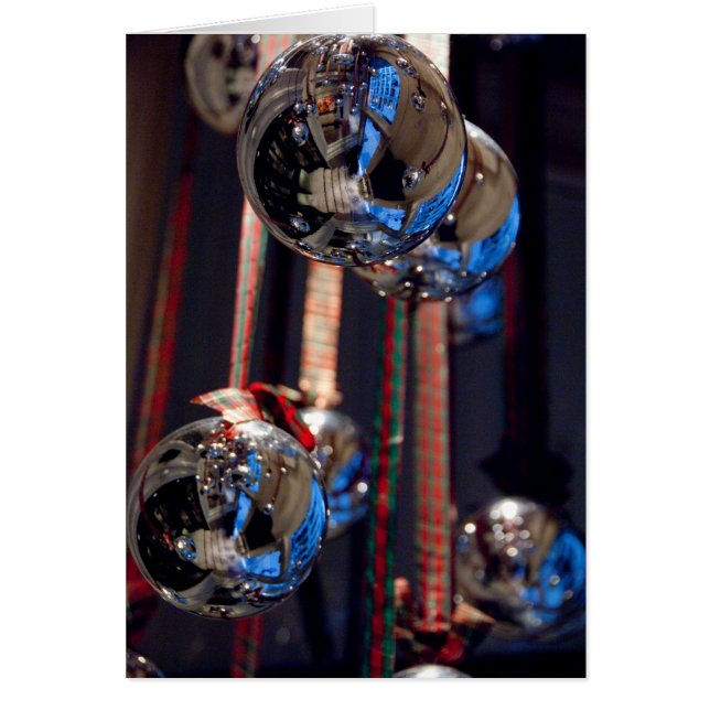 Ornements de Noël réfléchissants en argent (Devant)