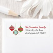 Ornements de Noël rétro Retourner les étiquettes d (En situation)