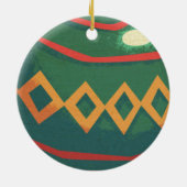 Ornements de Noël rétro rouge et vert (Dos)