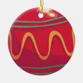 Ornements de Noël rétro rouge et vert (Devant)