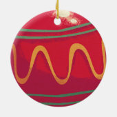 Ornements de Noël rétro rouge et vert (Dos)