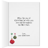 Ornements de Noël rétro rouge et vert (Intérieur (Droit))