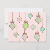 Ornements de Noël rose Invitations (Devant)