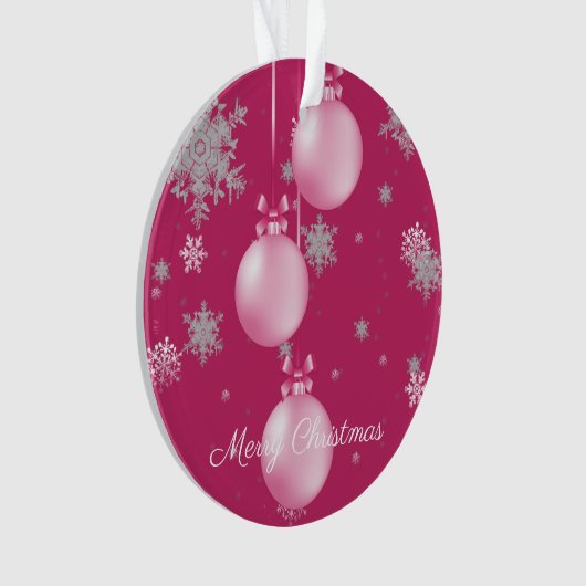 Ornements de Noël rose Ornement de Noël (devant)