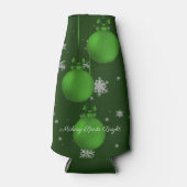 Ornements de Noël vert Glacière de bouteille (Devant)