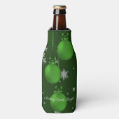 Ornements de Noël vert Glacière de bouteille (Bottle Devant)