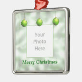 Ornements de Noël verts (cadre photo) (Gauche)