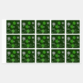 Ornements de Noël verts Étiquettes de cuisson (Feuille)