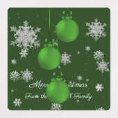 Ornements de Noël verts Étiquettes de cuisson (Design 2)