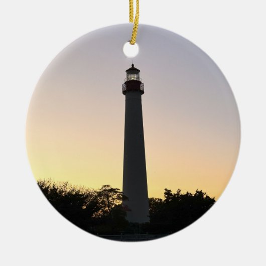 Ornements de photo de coucher de soleil de phare (Devant)