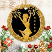 Ornements de Pom-pom girl personnalisées en or noi