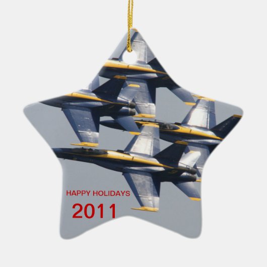 Ornements de vacances d'ange bleu par Todd (Devant)