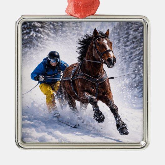 Ornements de vacances de cheval d'hiver (Devant)